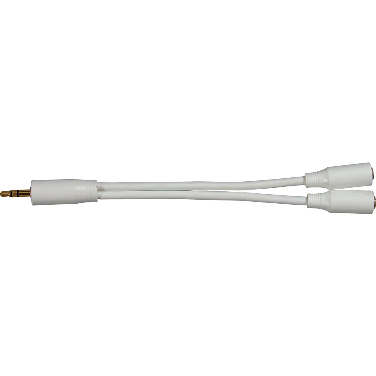 Jensen 3 In. White Y-Splitter Audio Cable