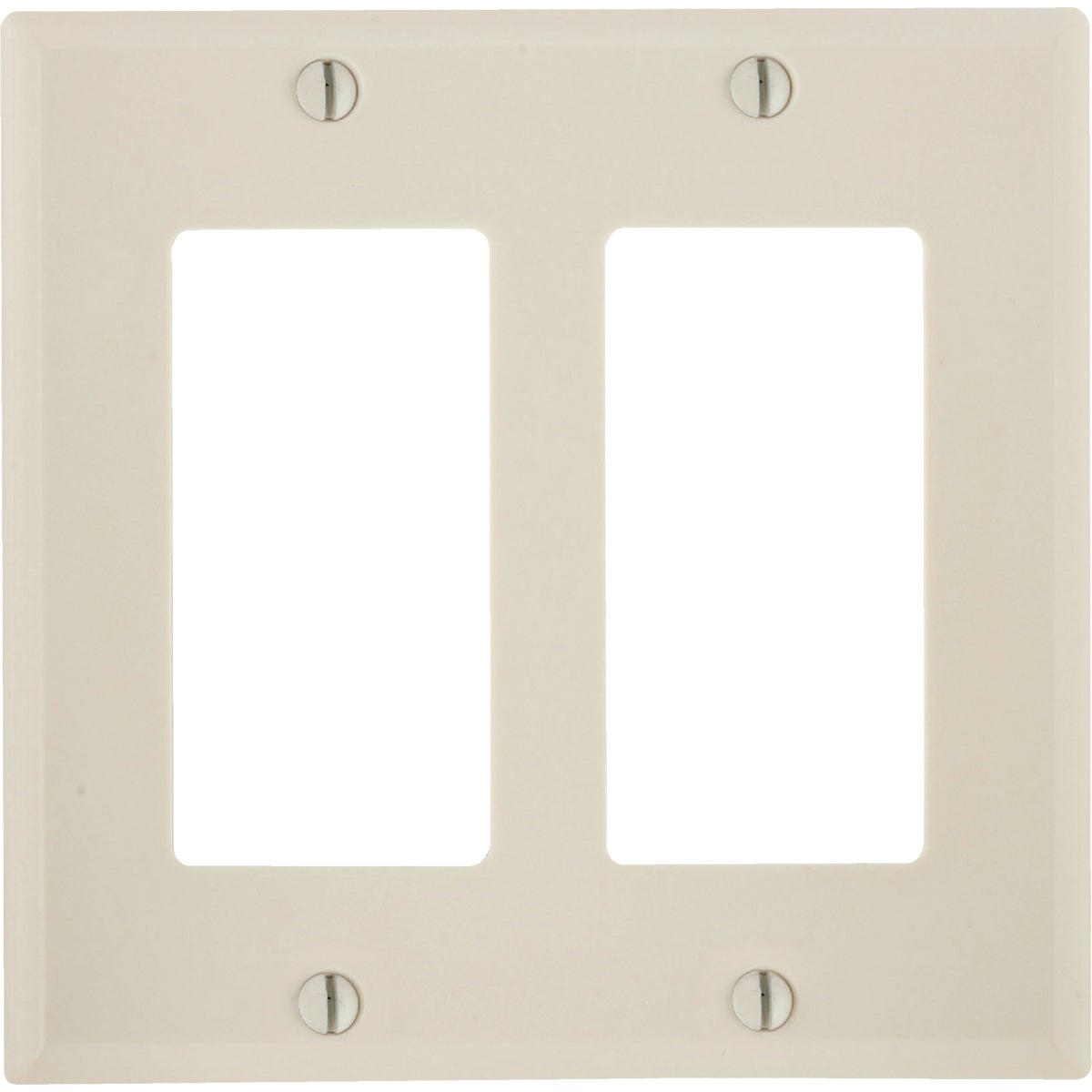 Leviton Decora 2-Gang Smooth Plastic Rocker Decorator Wall Plate, Light Almond