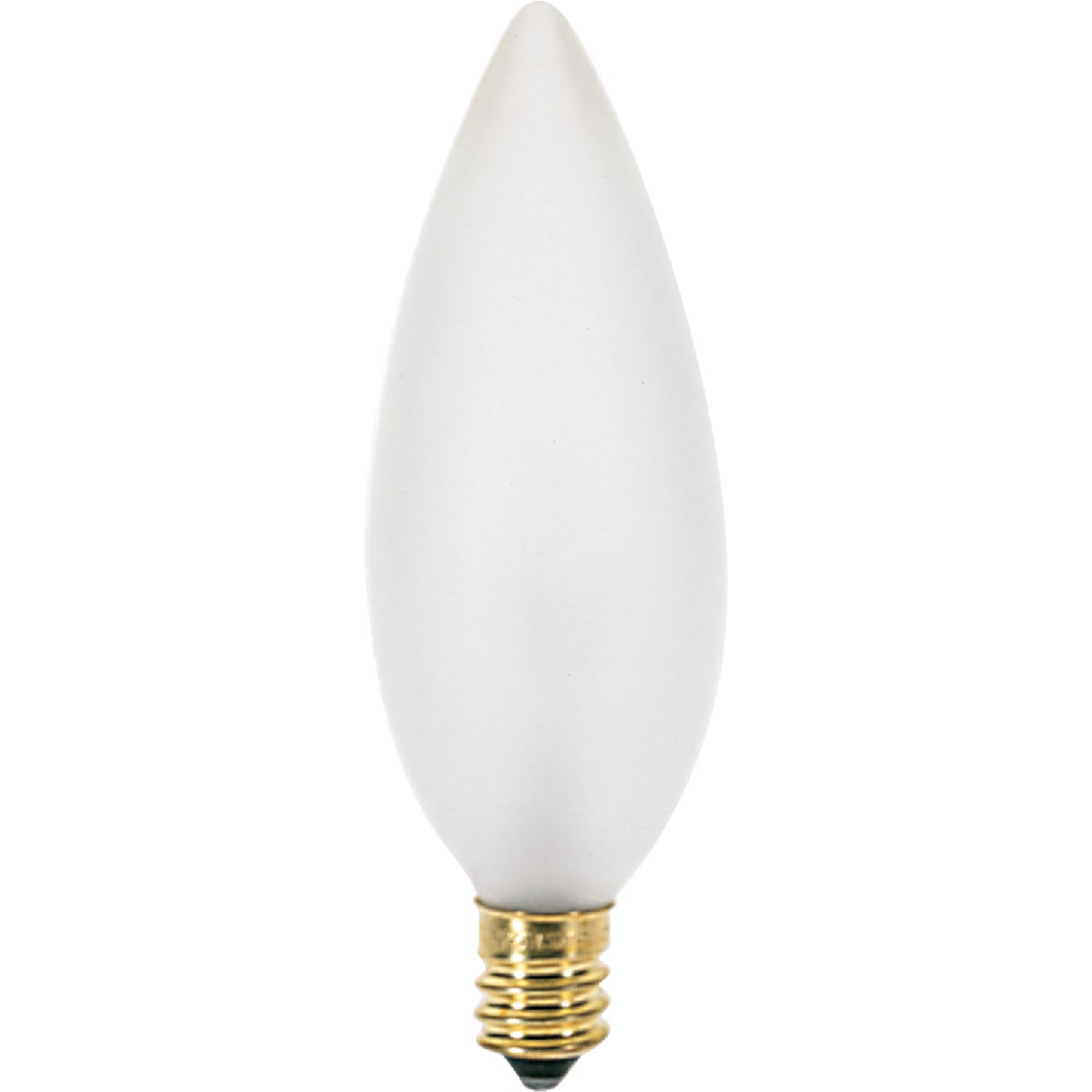 Satco 40W Frosted Soft White Candelabra BA9.5 Incandescent Torpedo Blunt Tip Light Bulb (2-Pack)