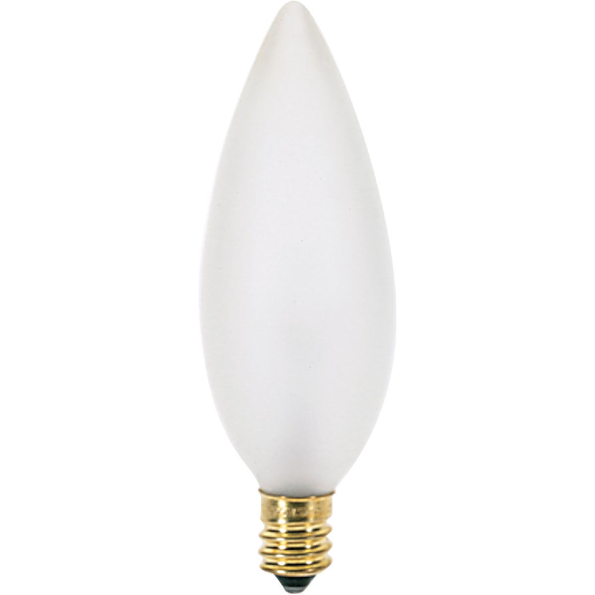 Satco 60W Frosted Soft White Candelabra B10 Incandescent Blunt Tip Light Bulb (2-Pack)