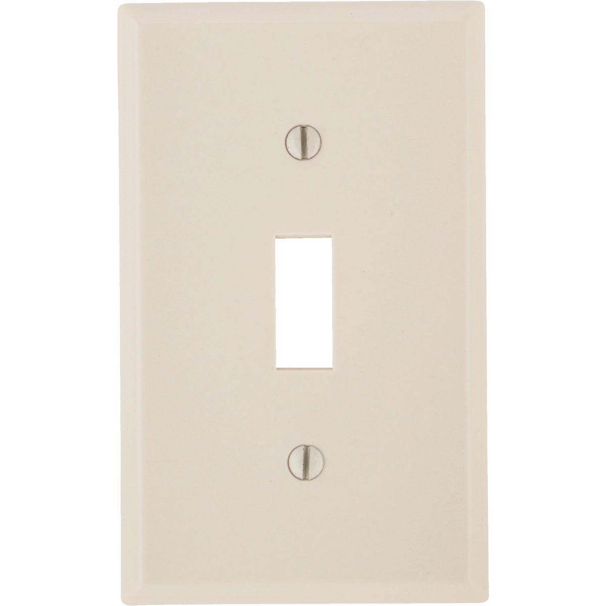 Leviton 1-Gang Plastic Toggle Switch Wall Plate, Light Almond