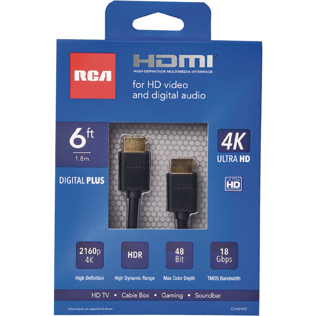 RCA 6 Ft. White 1080P Digital Plus HDMI Cable