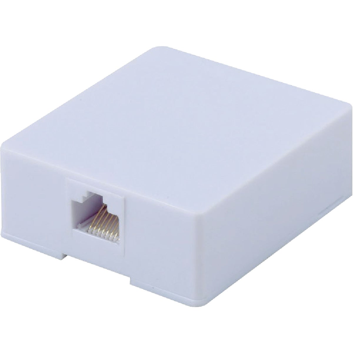 RCA White Surface Mount Plastic Wall Jack