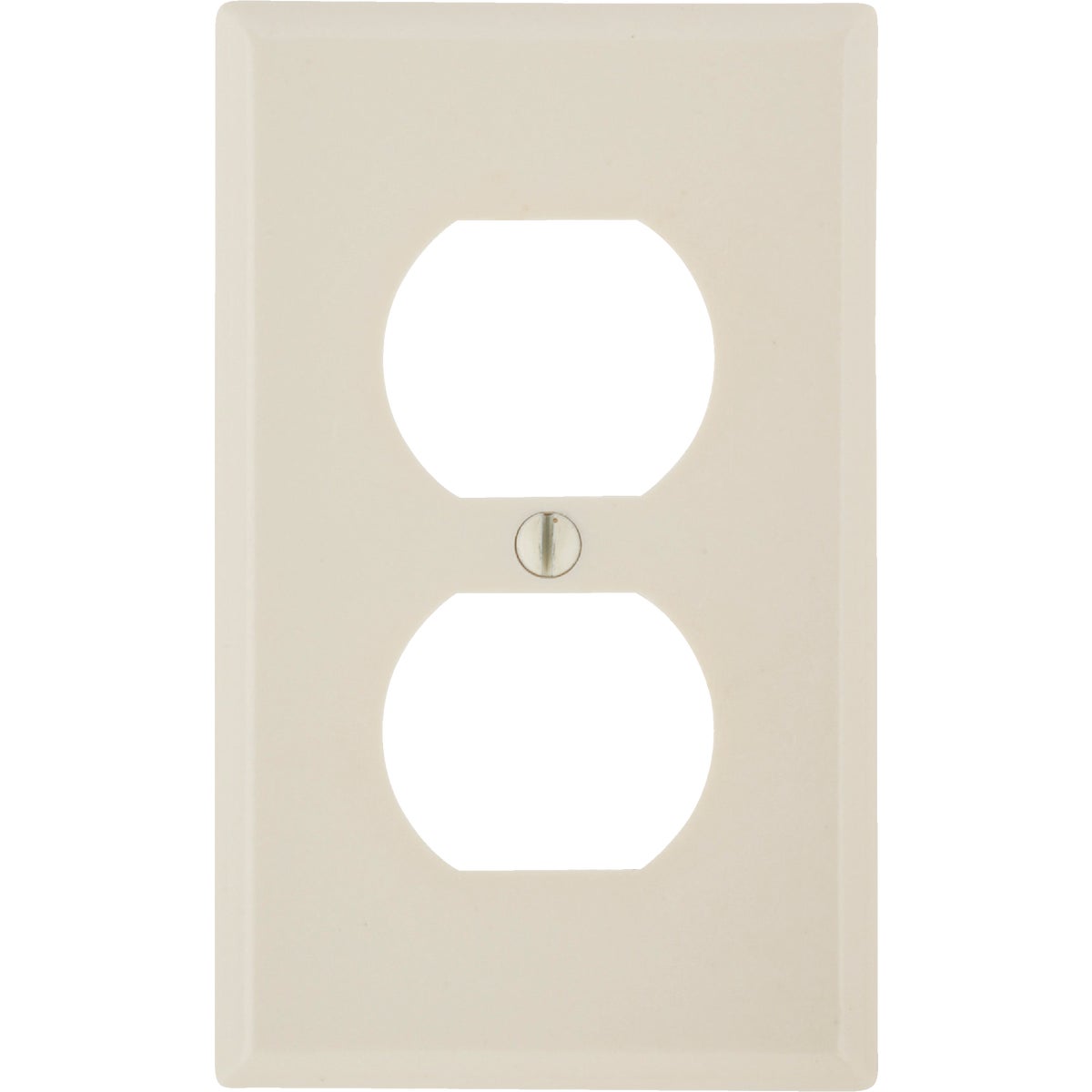 Leviton 1-Gang Smooth Plastic Outlet Wall Plate, Light Almond