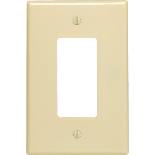 Leviton Decora 1-Gang Plastic Oversized Rocker Decorator Wall Plate, Ivory