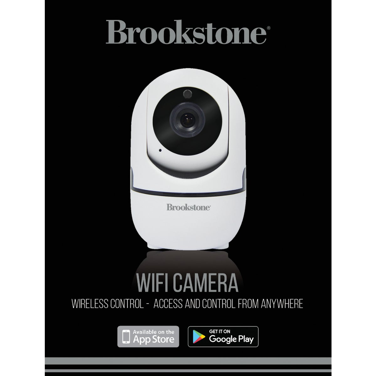 Brookstone Plug-In Indoor White Pan & Tilt WiFi Security Camera