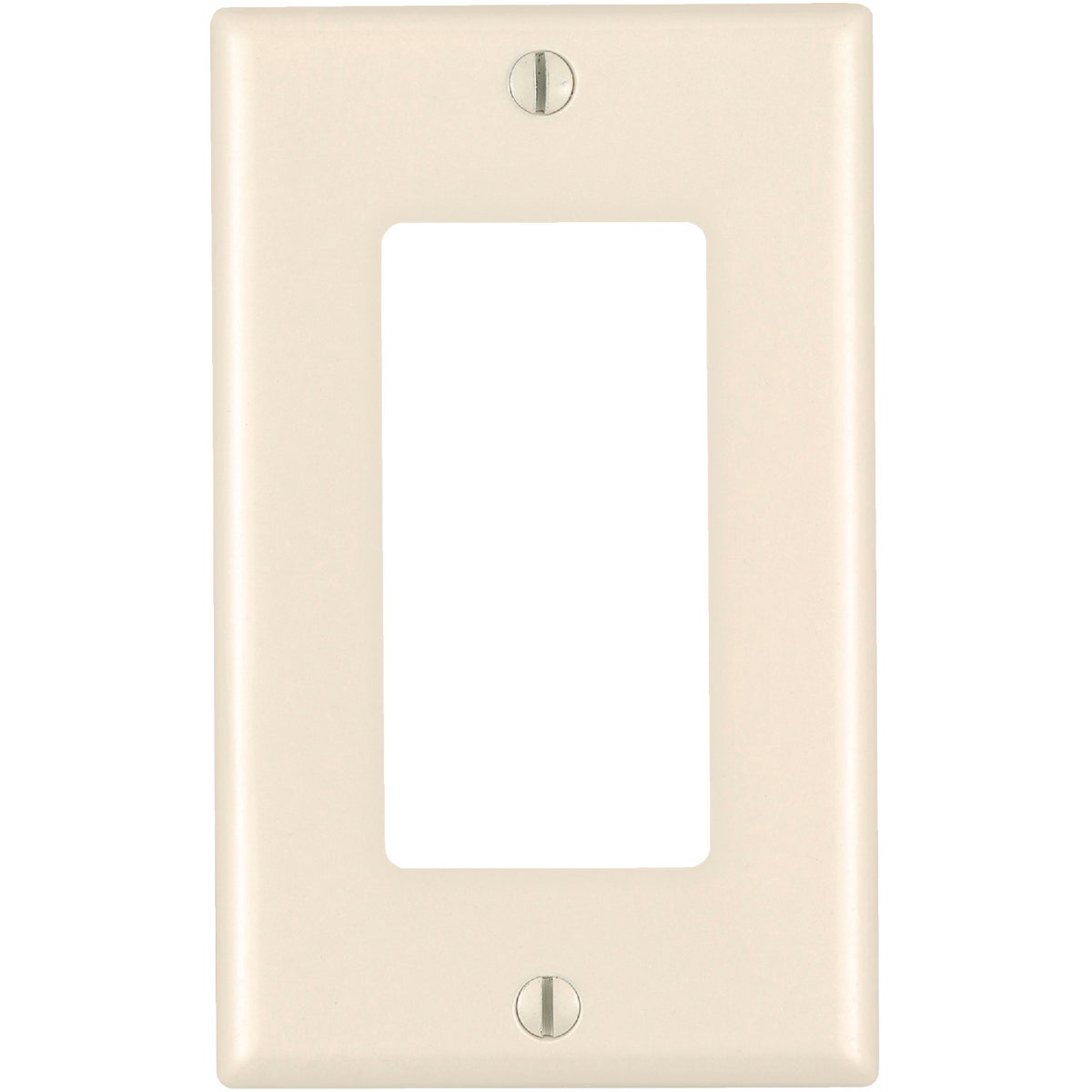 Leviton Mid-Way 1-Gang Smooth Plastic Rocker Decorator Wall Plate, Light Almond