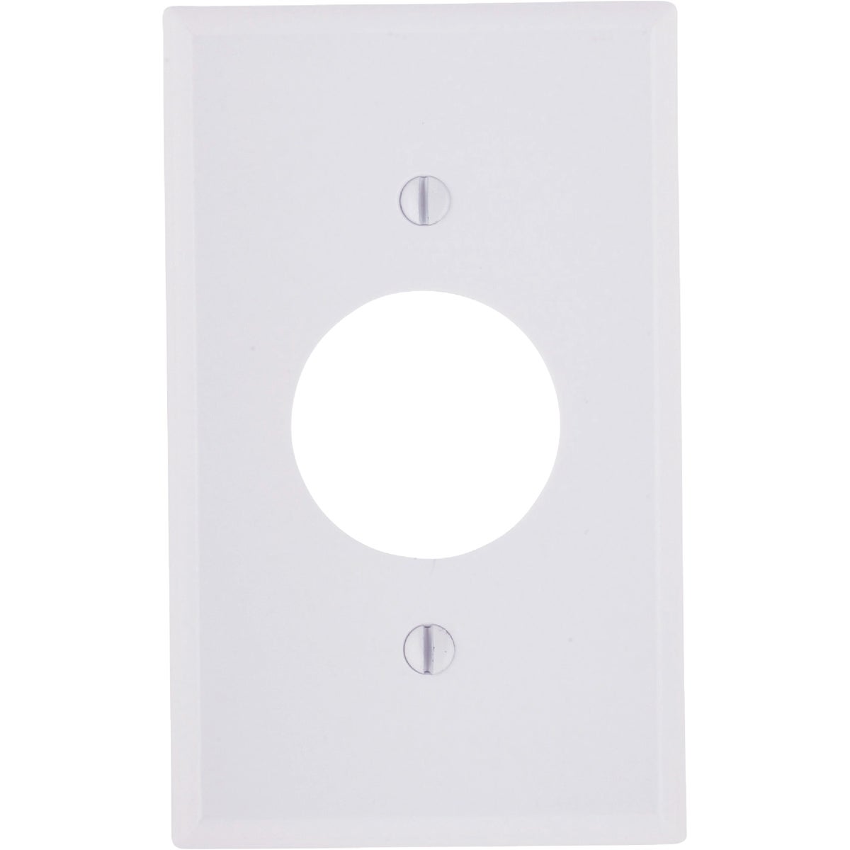 Leviton 1-Gang Smooth Plastic Single Outlet Wall Plate, White