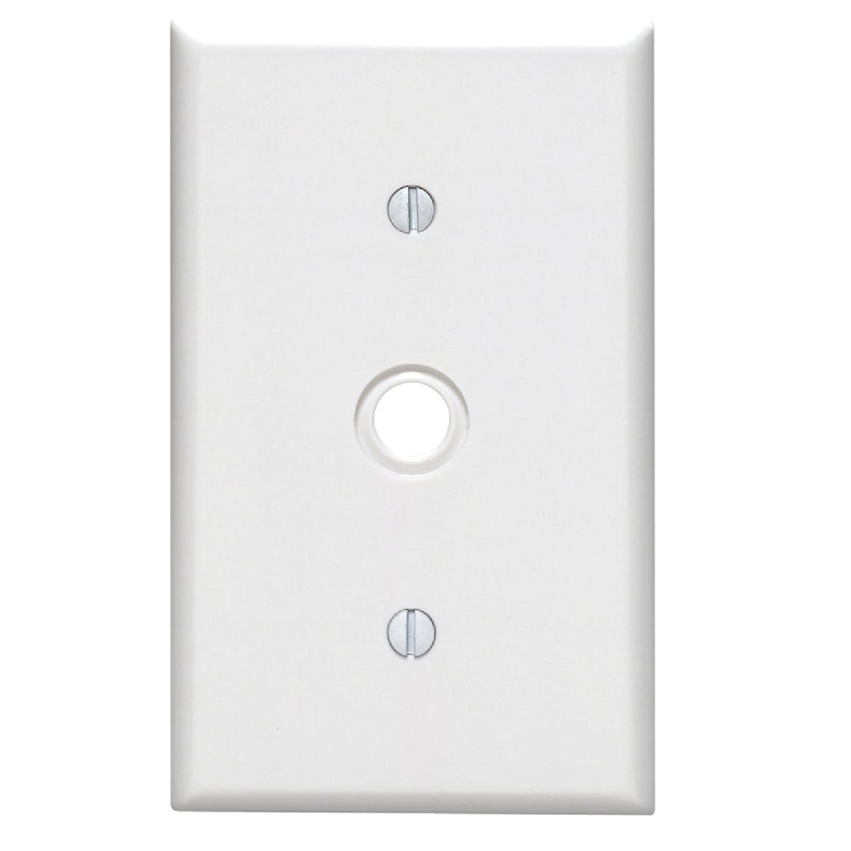 Leviton 1-Gang Thermoset Plastic White Telephone/Cable Wall Plate with 0.406 In. to 0.625 In. Hole