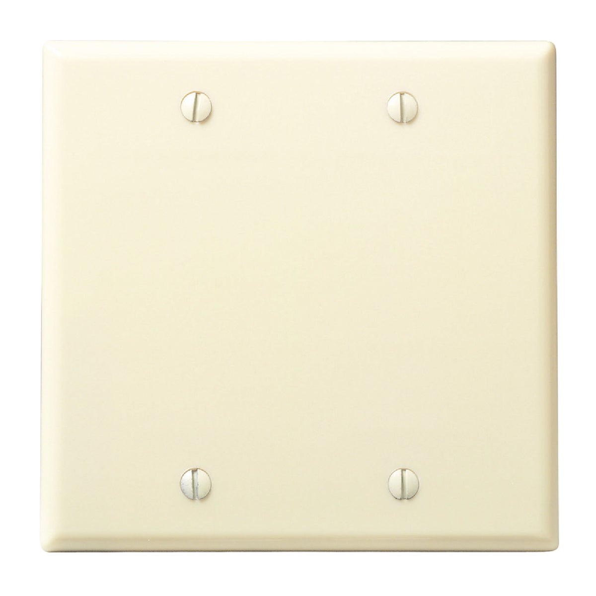 Leviton 2-Gang Standard Thermoset Blank Wall Plate, Ivory