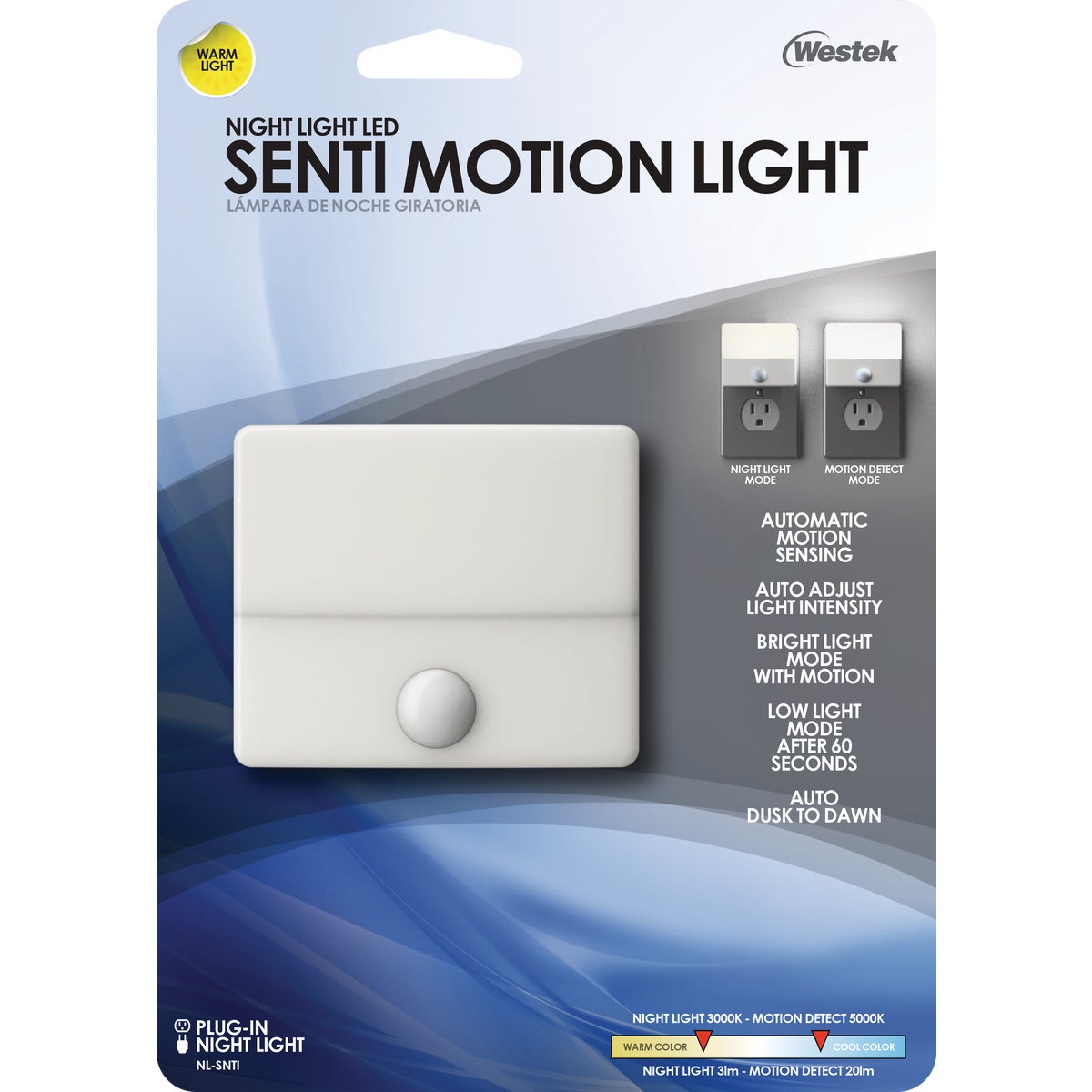 Westek Senti White Motion Activated LED Night Light