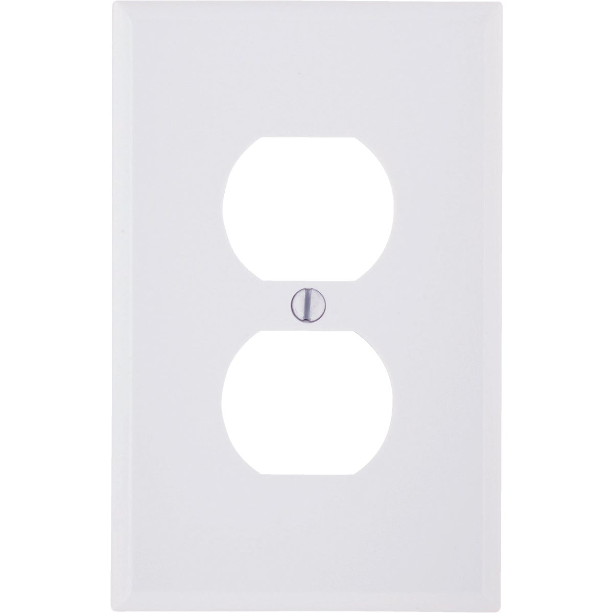 Leviton Mid-Way 1-Gang Smooth Plastic Outlet Wall Plate, White