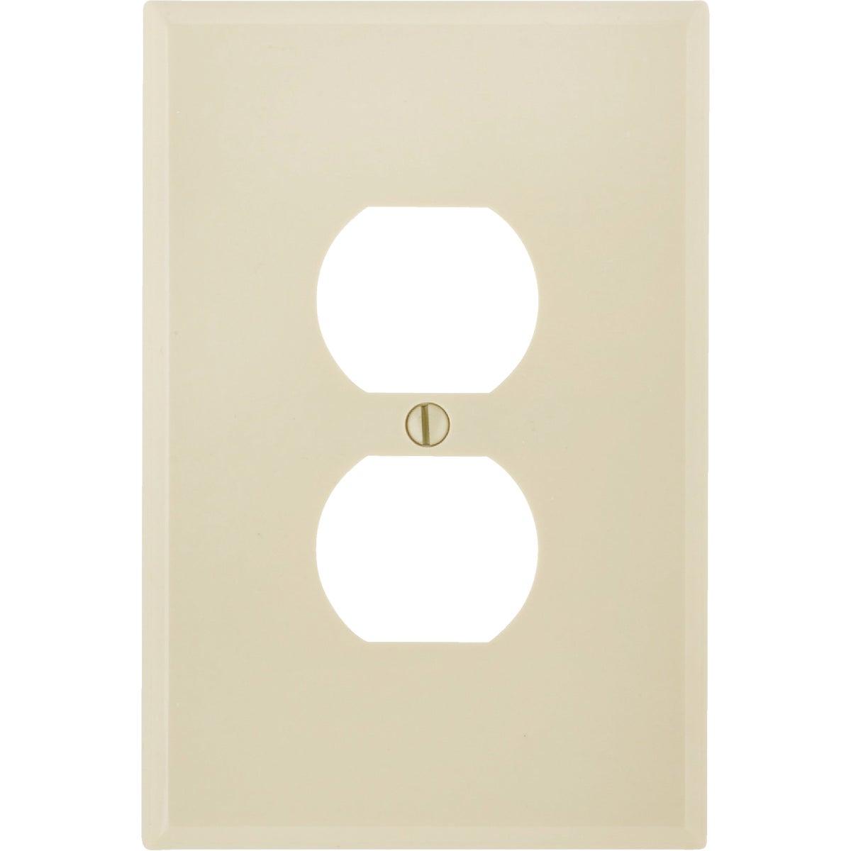 Leviton 1-Gang Smooth Plastic Oversized Outlet Wall Plate, Ivory