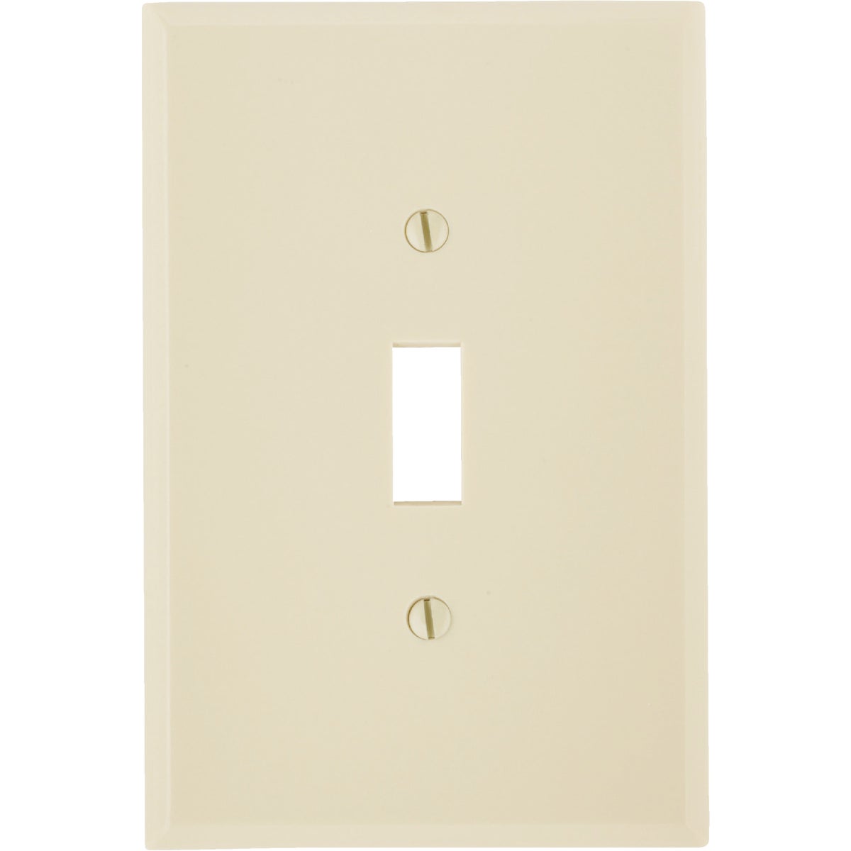 Leviton 1-Gang Plastic Oversized Toggle Switch Wall Plate, Ivory