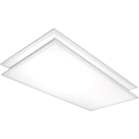 Satco Nuvo 2 Ft. x 4 Ft. 4000K 4968-Lumen LED Flat Panel Ceiling Light Fixture (2-Pack)