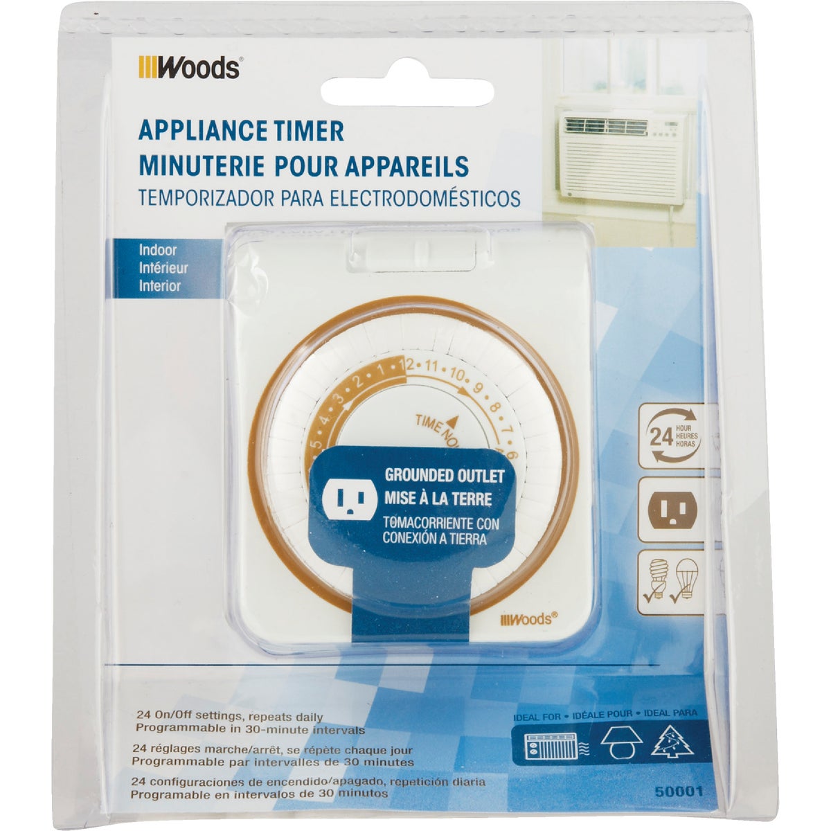 Woods 125V Indoor Mechanical Timer