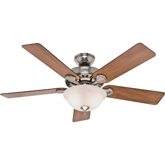 Hunter Pro's Best 5-Minute 52 In. Brushed Nickel Ceiling Fan with Light Kit