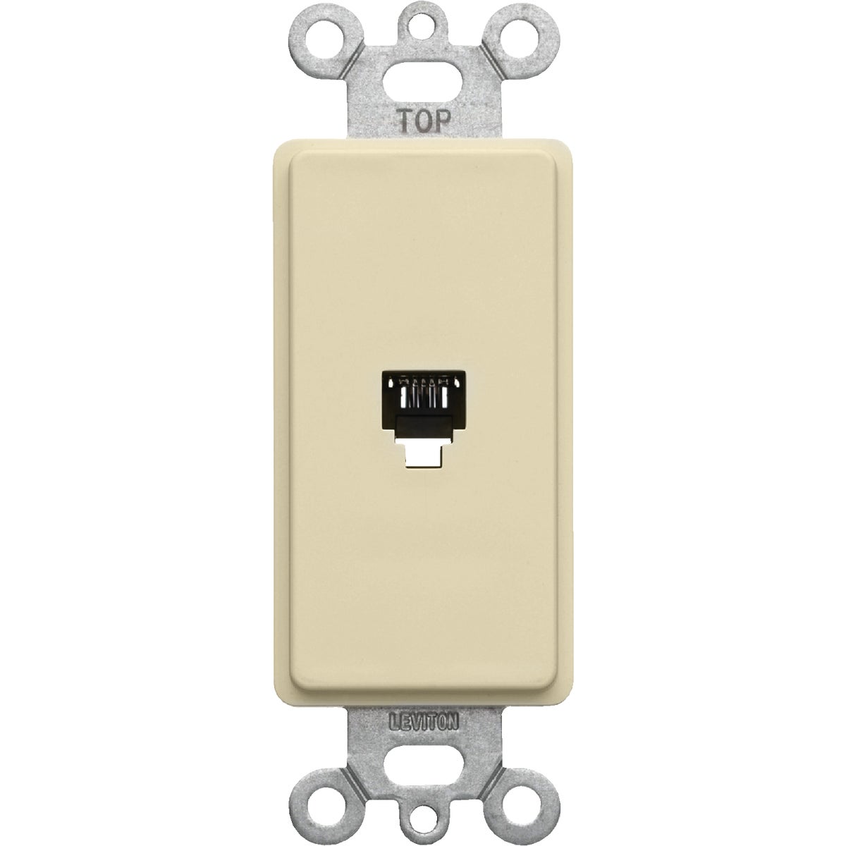 Leviton Decora Ivory Flush Mount Telephone Jack