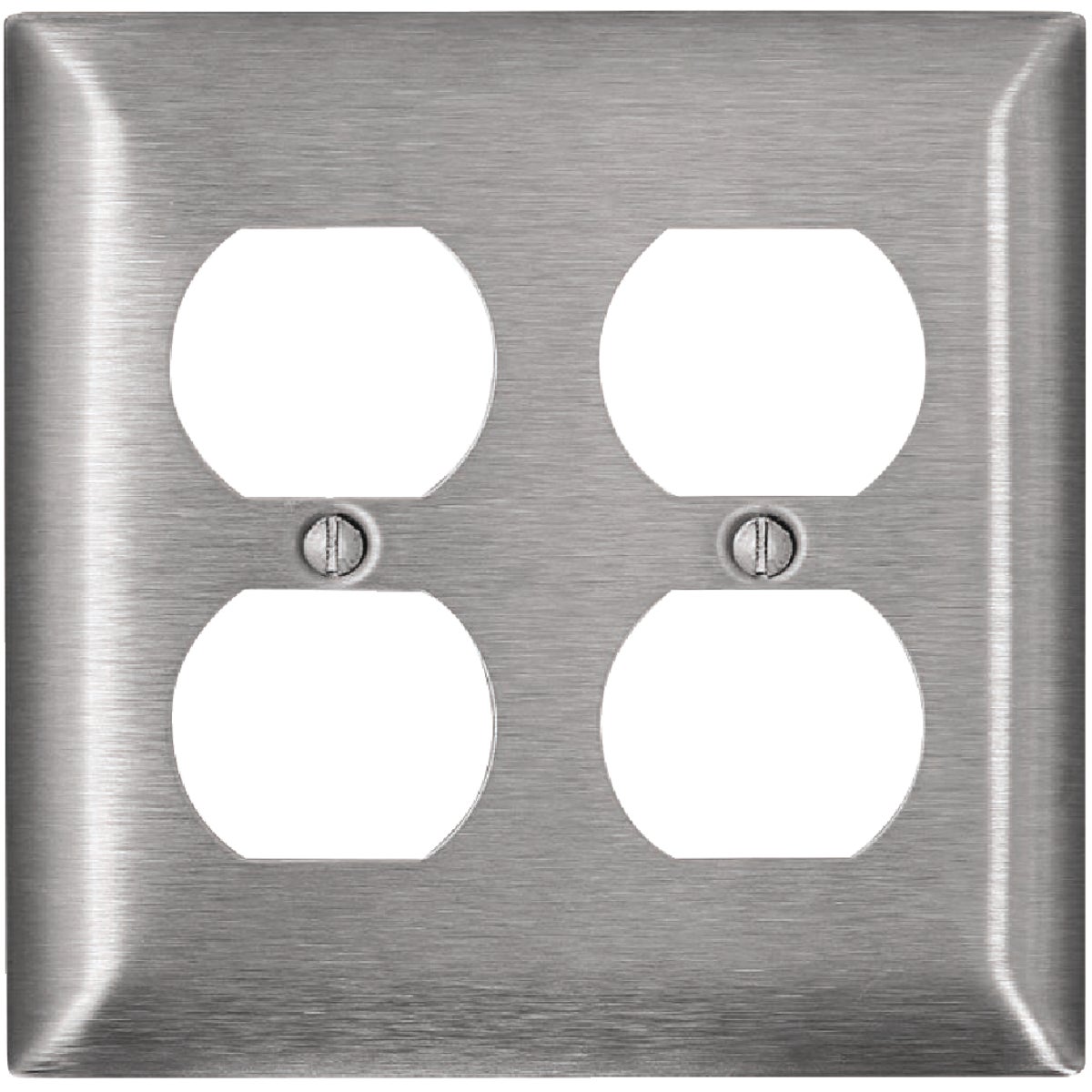 Leviton C-Series 2-Gang Stainless Steel Outlet Wall Plate