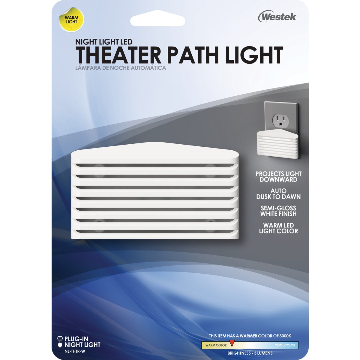 Westek White Dusk To Dawn LED Theater Path Night Light