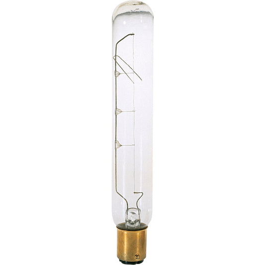 Satco 20W Clear Bayonet Base T6.5 Incandescent Tubular Appliance Light Bulb