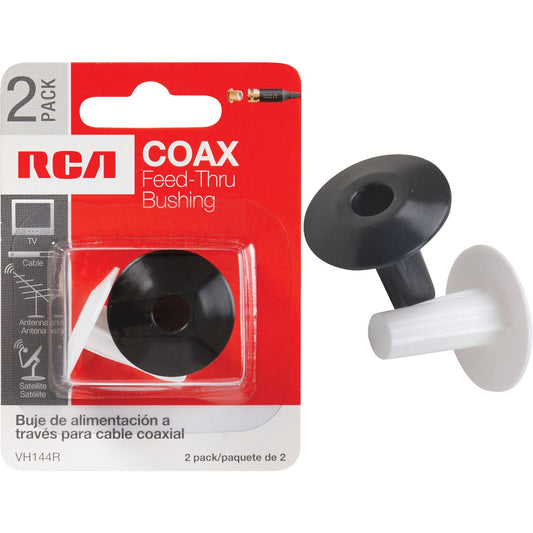 RCA Plastic Feed-Thru Coax Bushing (2-Pack)