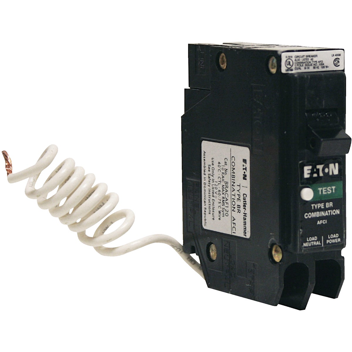 Eaton BR 20A Single-Pole CAFCI Combination Arc Fault Breaker