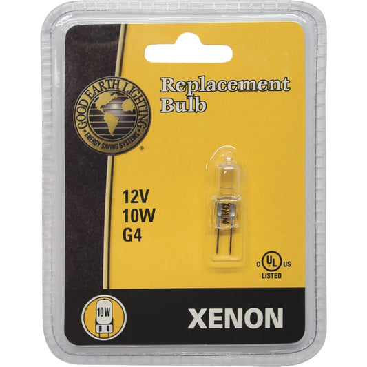 Good Earth Lighting 10W Clear Bi-Pin Base G4 Replacement Xenon Special Purpose Light Bulb