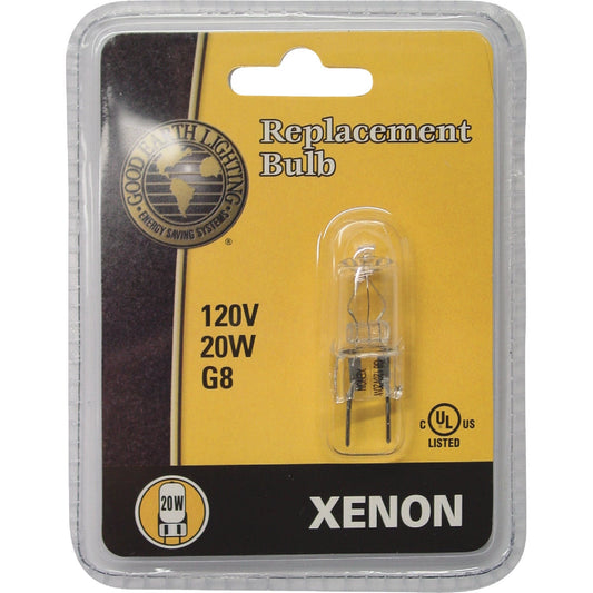 Good Earth Lighting 20W Clear Bi-Pin Base G8 Replacement Xenon Special Purpose Light Bulb
