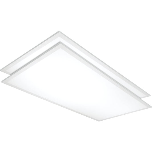 Satco Nuvo 2 Ft. x 4 Ft. 5000K 5139-Lumen LED Flat Panel Ceiling Light Fixture (2-Pack)