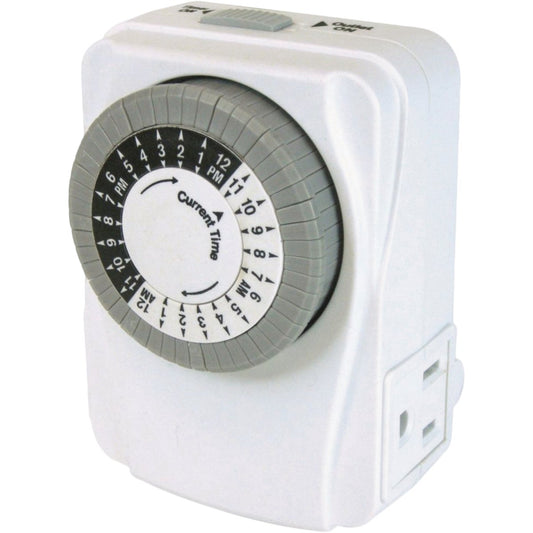 Prime 125V Indoor 24 Hr. Heavy-Duty Electromechanical Timer