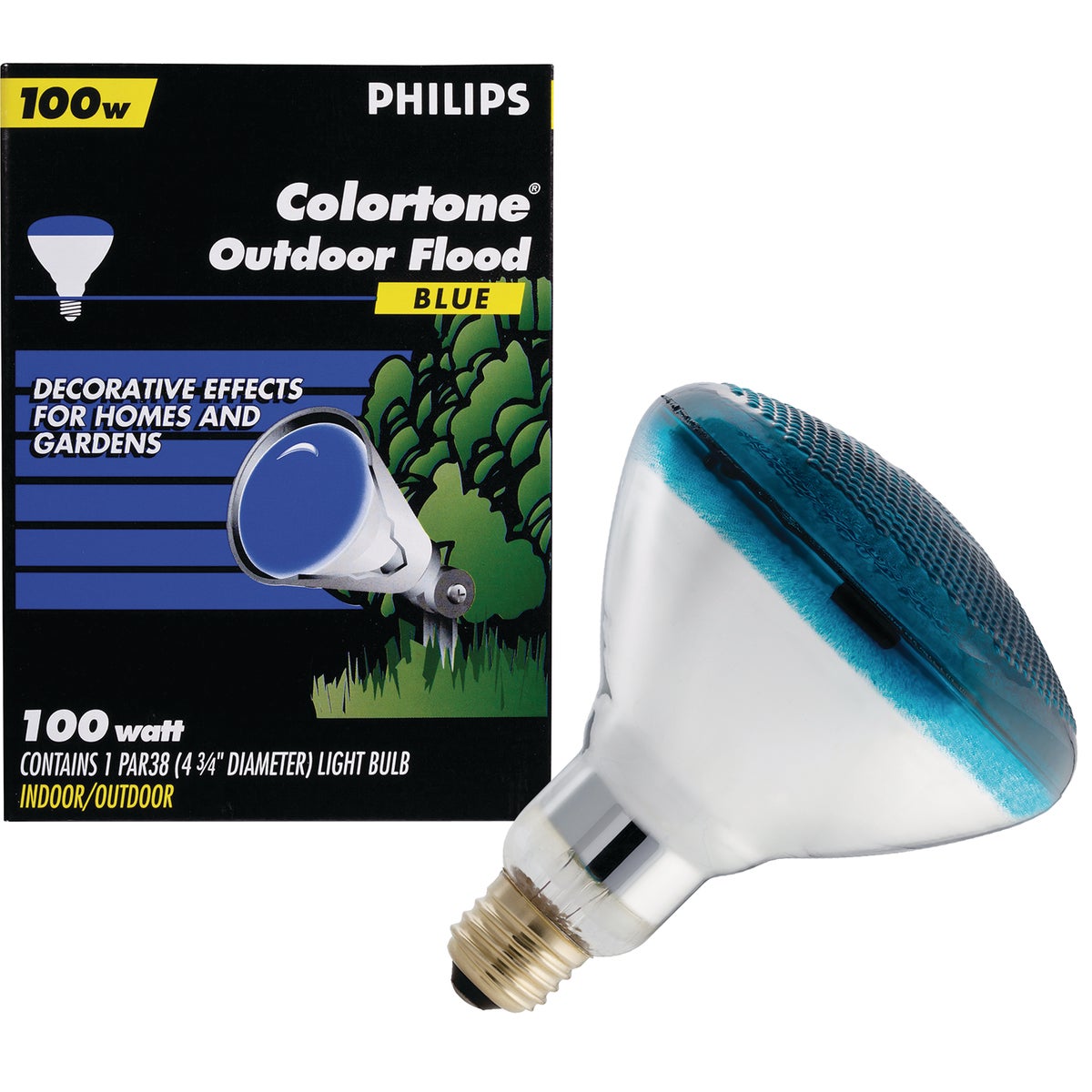 Philips 100W Blue Medium BR38 Incandescent Floodlight Light Bulb
