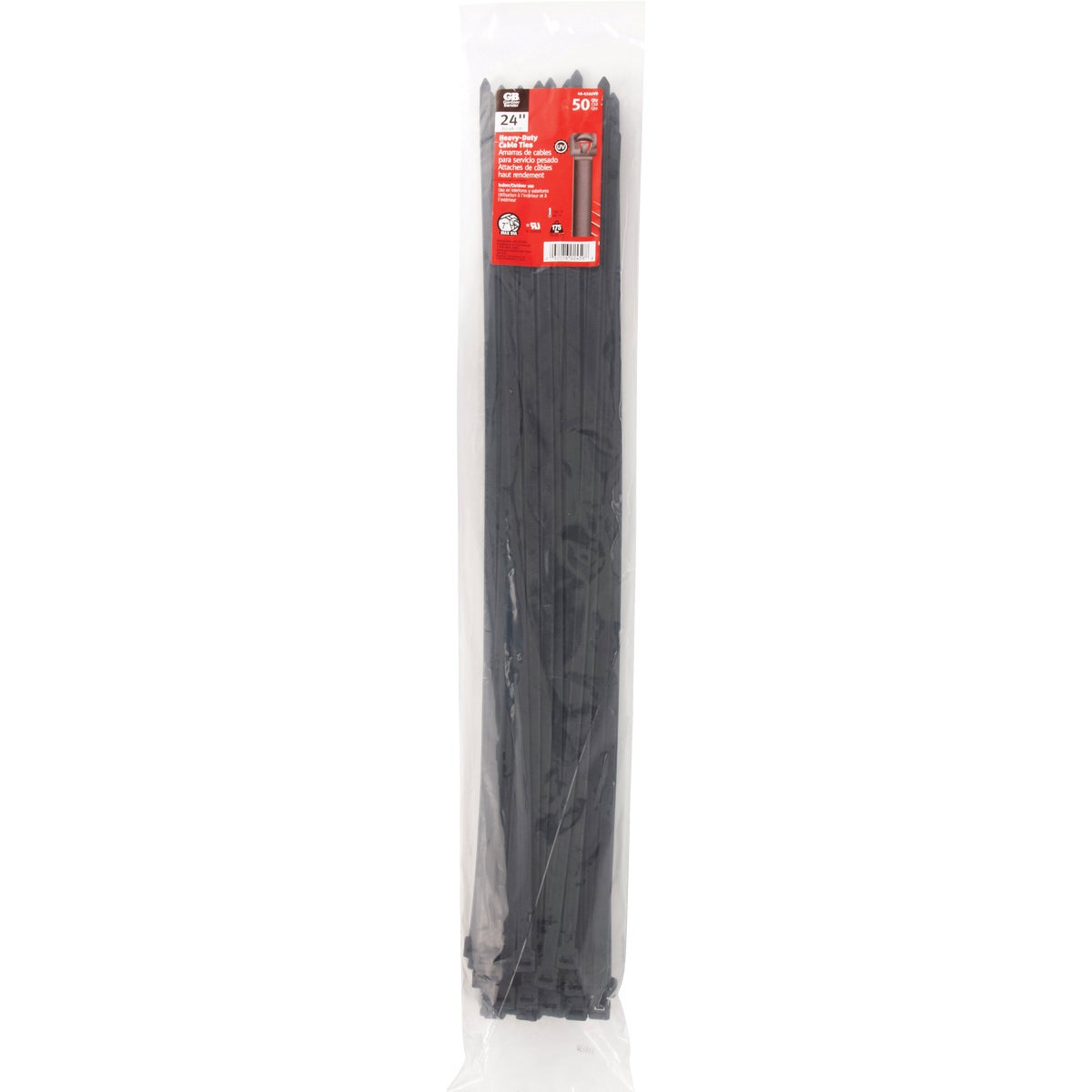 Gardner Bender 24 In. x 0.35 In. Black Nylon Ultra Violet Cable Tie (50-Pack)