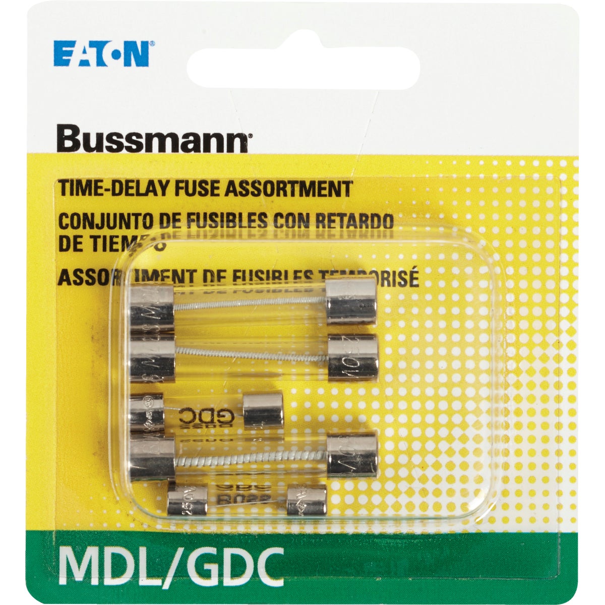 Bussmann 1/2A/1A/2A MDL/GDC Glass Tube Electronic Fuse (5-Pack)