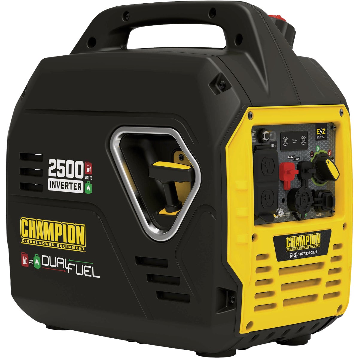 Champion 2500W Dual Fuel Recoil Ultra-Quiet Inverter Generator