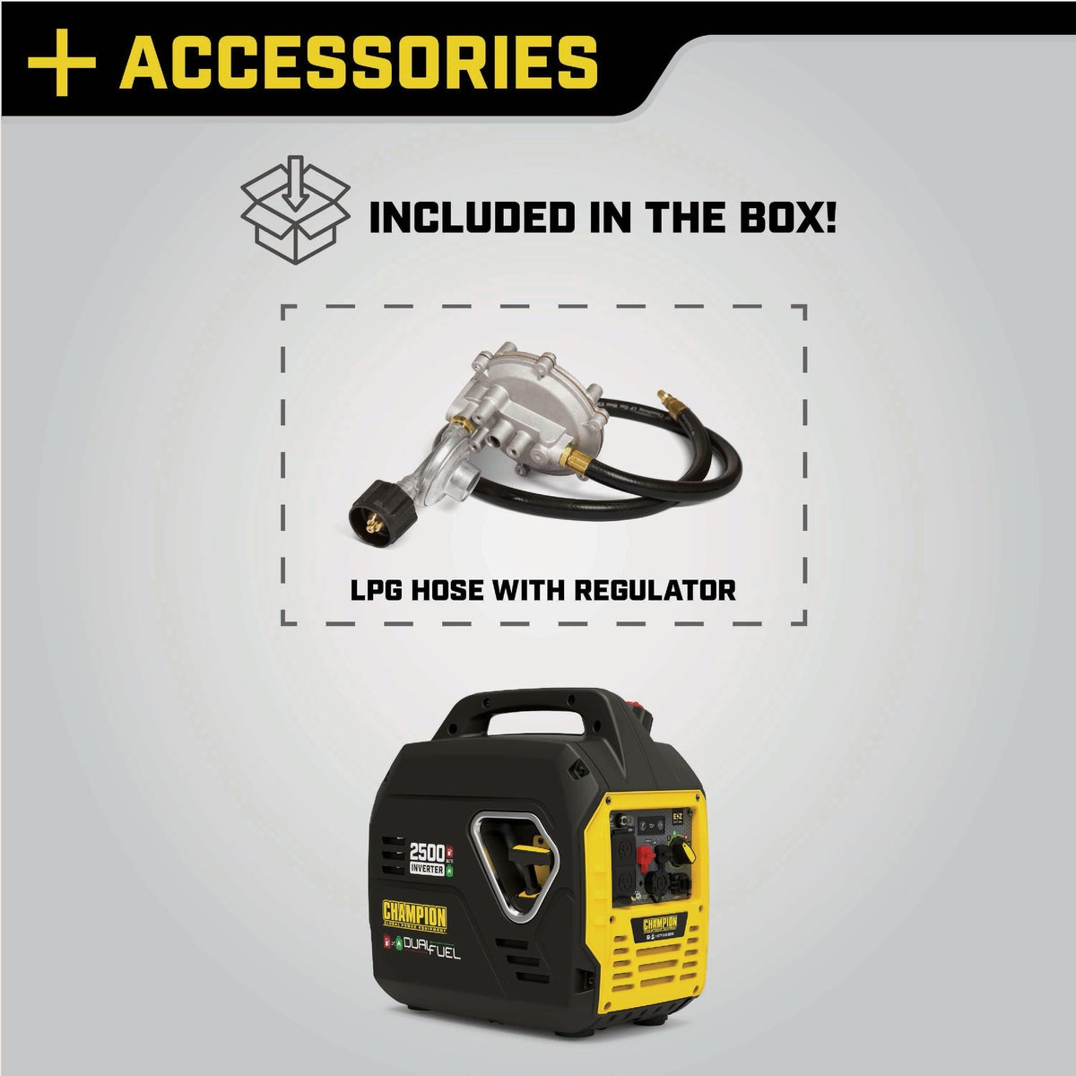 Champion 2500W Dual Fuel Recoil Ultra-Quiet Inverter Generator