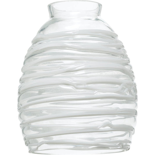 Westinghouse 5-3/4 In. Clear White Glass Shade