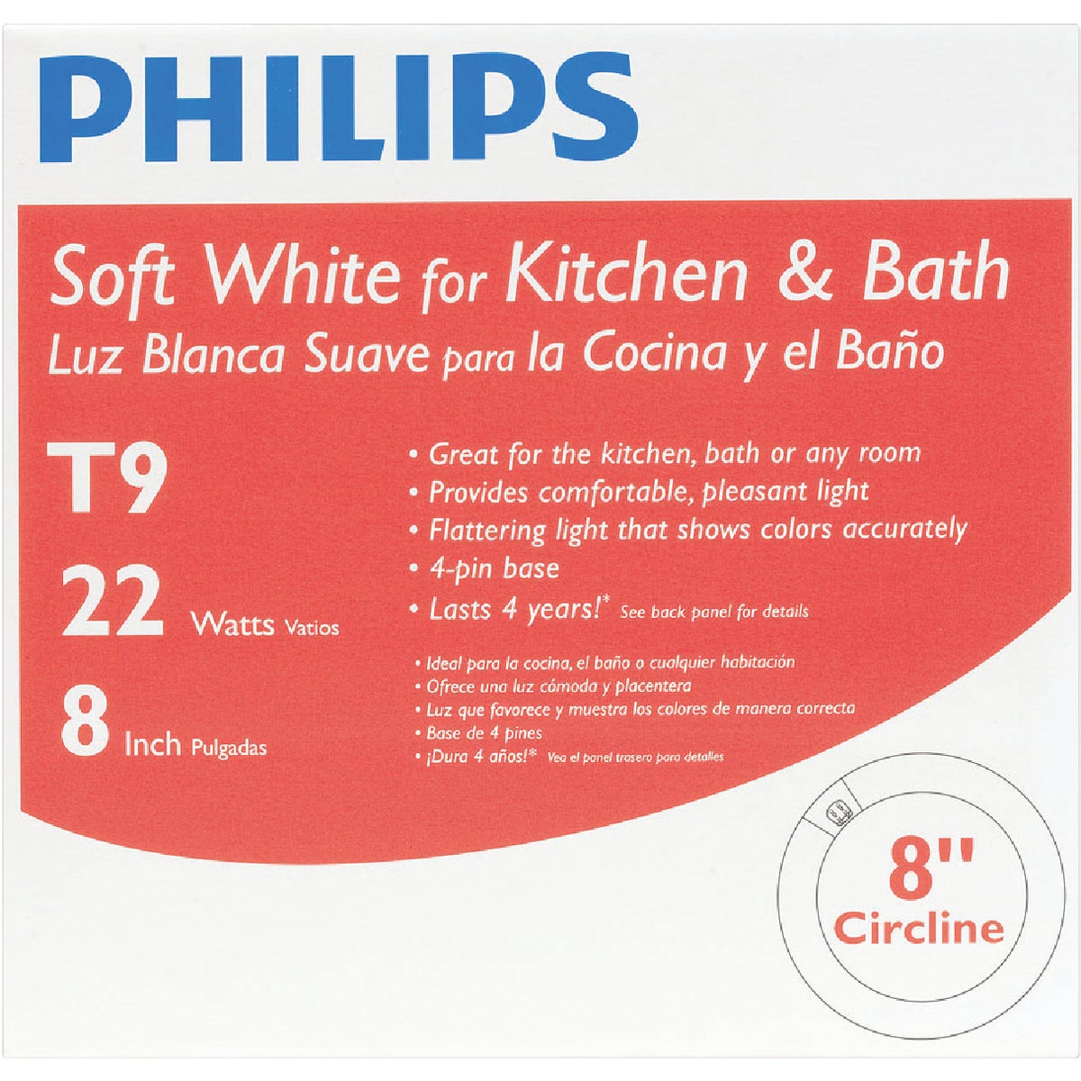 Philips 22W 8 In. Bright White T9 4-Pin Circline Fluorescent Tube Light Bulb