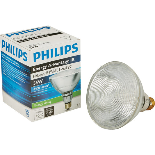 Philips 75W Equivalent Clear Medium Base PAR38 Halogen Floodlight Light Bulb