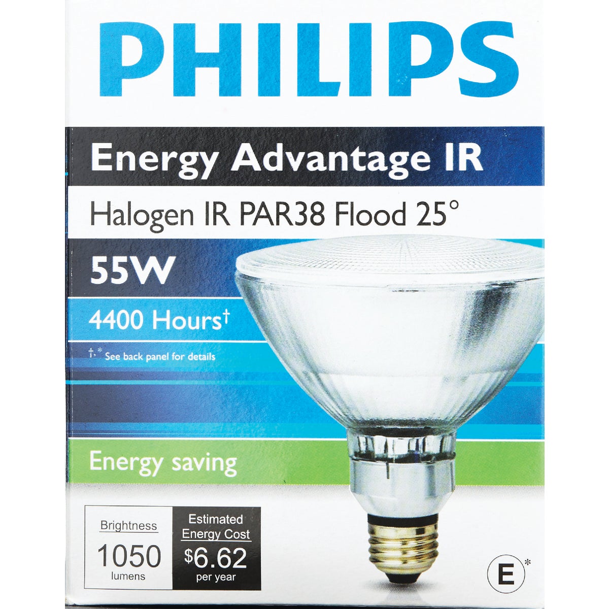 Philips 75W Equivalent Clear Medium Base PAR38 Halogen Floodlight Light Bulb