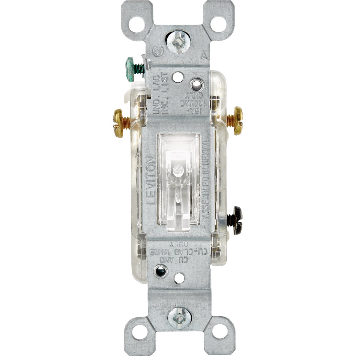 Leviton Illuminated Toggle Clear 15A 3-Way Switch