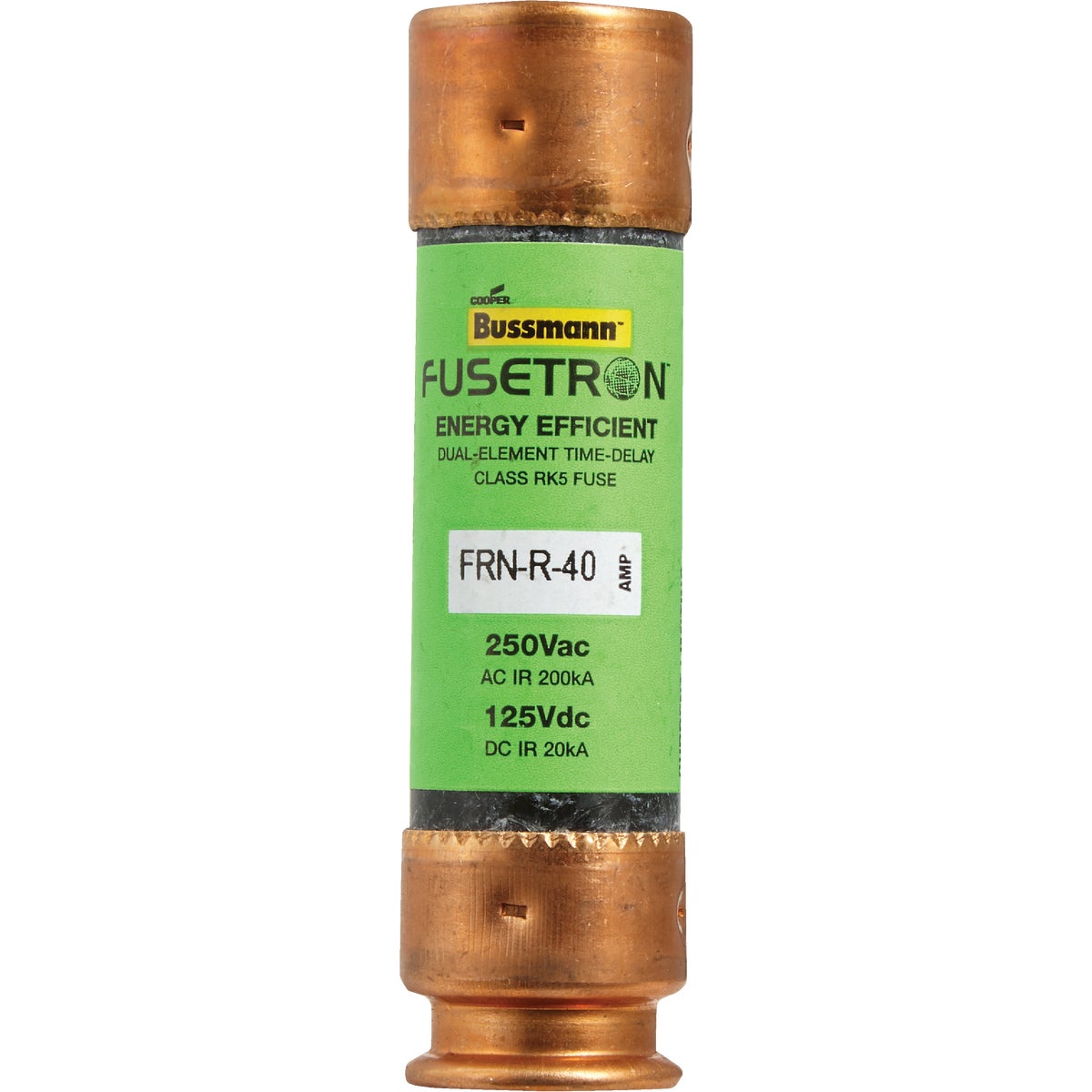 Bussmann 40A FRN-R Cartridge Heavy-Duty Time Delay Cartridge Fuse