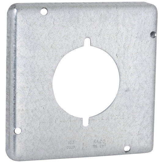 Raco 2.156 In. Dia. Receptacle 4-11/16 In. x 4-11/16 In. Square Device Cover