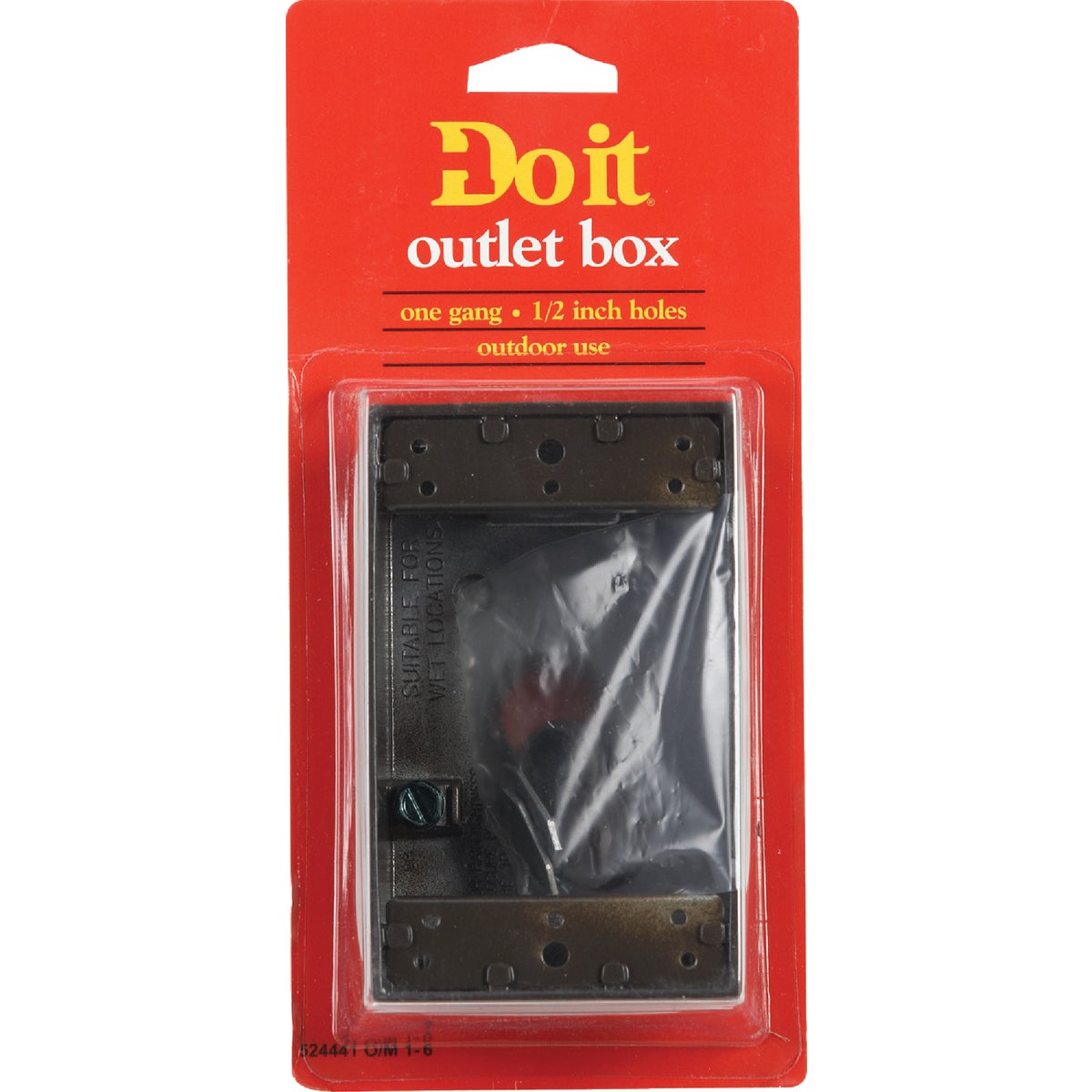 Bell Single Gang 1/2 In. 3-Outlet Bronze Aluminum Weatherproof Outdoor Outlet Box, Carded