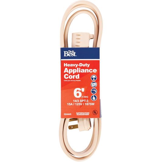 Do it Best 6 Ft. 14/3 15A Heavy-Duty Appliance Cord