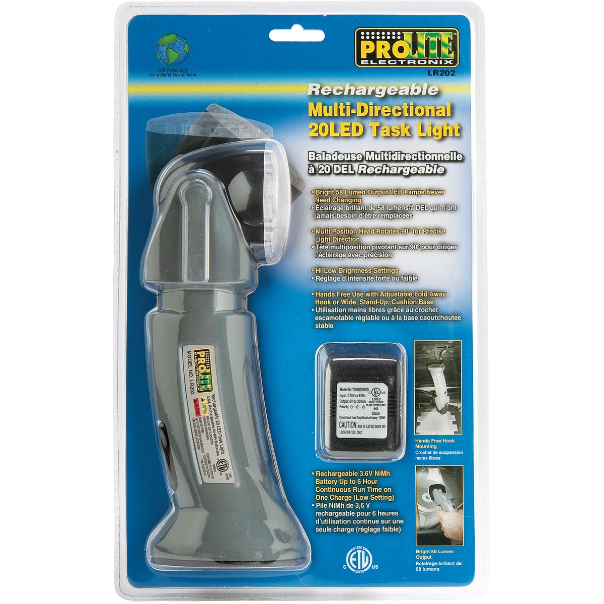 Alert Stamping 58 Lm. LED Rechargeable Handheld Work Light