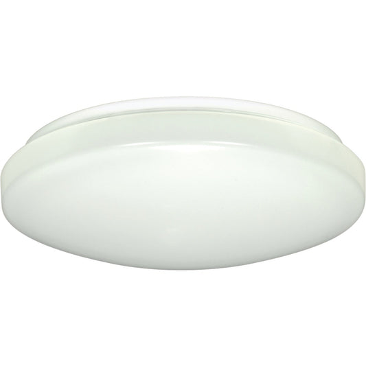 Satco Nuvo 14 In. White 1300-Lumen LED Flush Mount Light Fixture