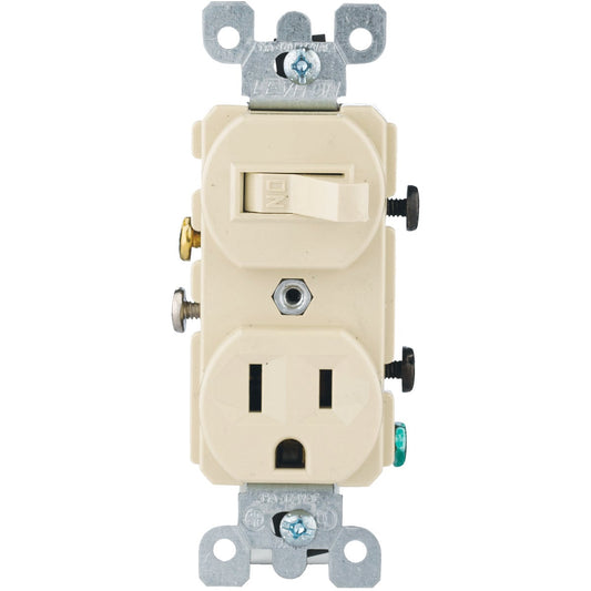 Leviton Ivory 15A Heavy-Duty Switch & Outlet