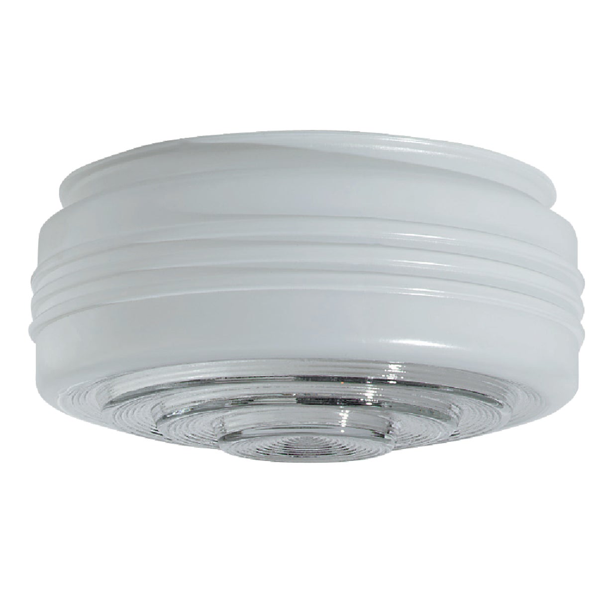 Westinghouse White & Clear 4 In. x 8-3/4 In. Drum Ceiling Shade