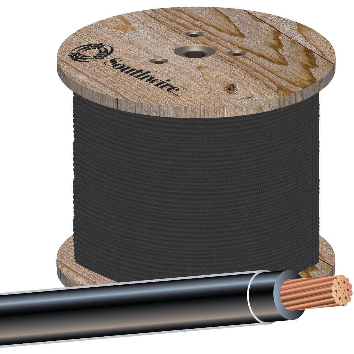 Southwire 500 Ft. 3/0 AWG Stranded Black THHN Wire